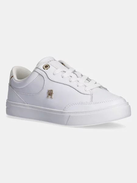 Buty Tommy Hilfiger Essential Chic Court czysty żółty 36 biały