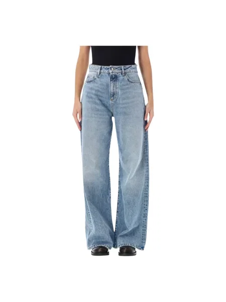 Szerokie jeansy Icon Denim niebieskie