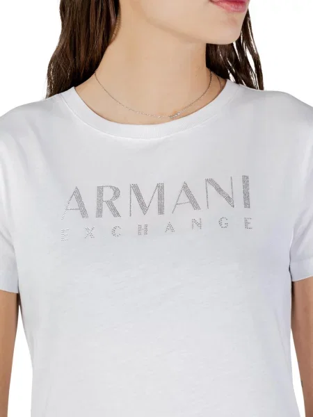 Armani Exchange tricou din alb