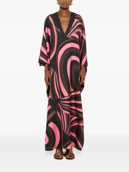 Rochie Pucci de mătase cu imagine negru