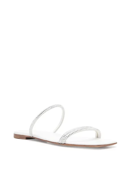 Iš natūralios odos slip on sandalai Gianvito Rossi balta