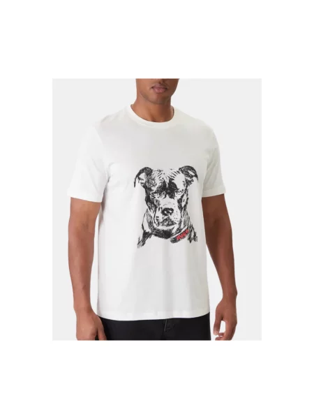 HUGO T-shirt Dubrox Regular Fit bijela