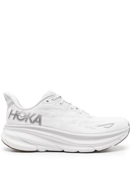 Sneakerși Hoka cu șireturi din dantelă alb