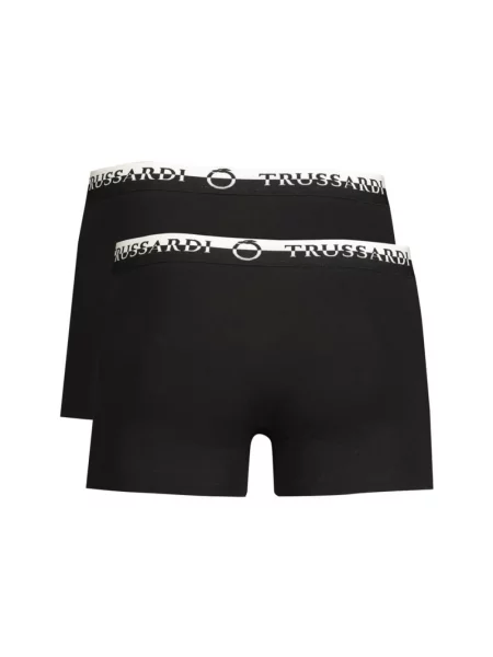 Majtki Trussardi z logo czarne