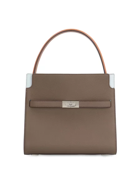 Torebka Tory Burch skórzana szara