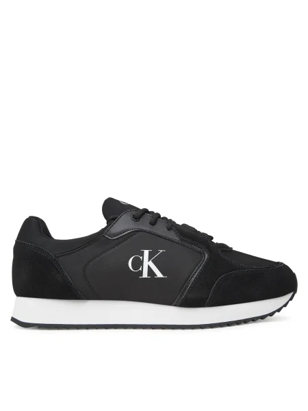 Fűzős csipkés félcipo Calvin Klein Jeans fekete