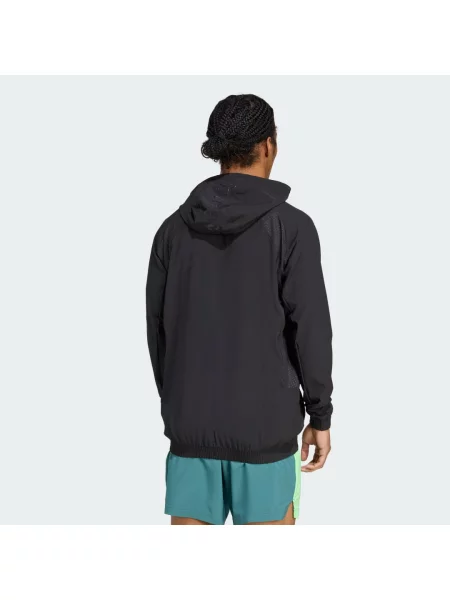 ADIDAS PERFORMANCE Sportovní bunda Tech Apparel černá bílá