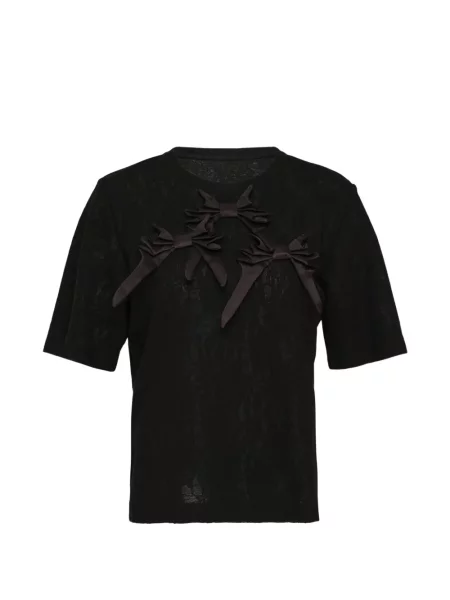 Tricou Renli Su cu funde din dantelă negru