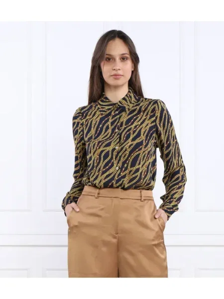 Michael Kors Cămașă cu adaos de mătase auriu