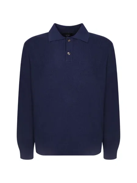 Tricou polo Dell'oglio tricotate albastru