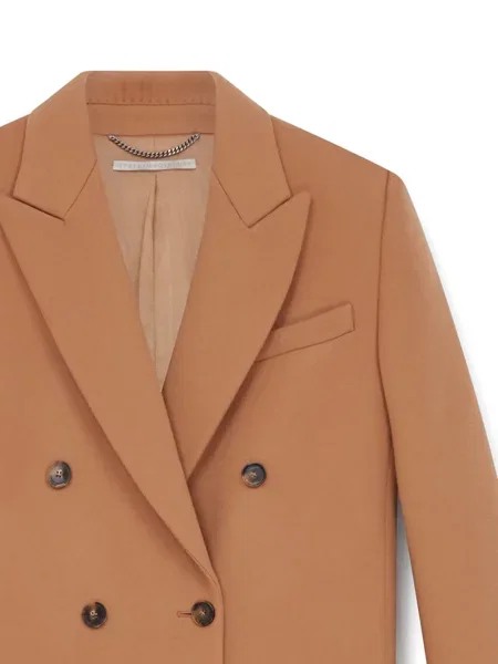 Vilnonis paltas Stella Mccartney su atvartu ruda
