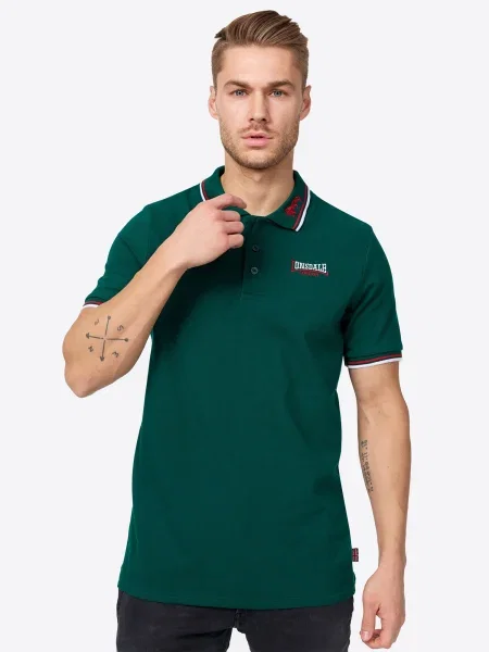 LONSDALE Tricou verde / roșu alb