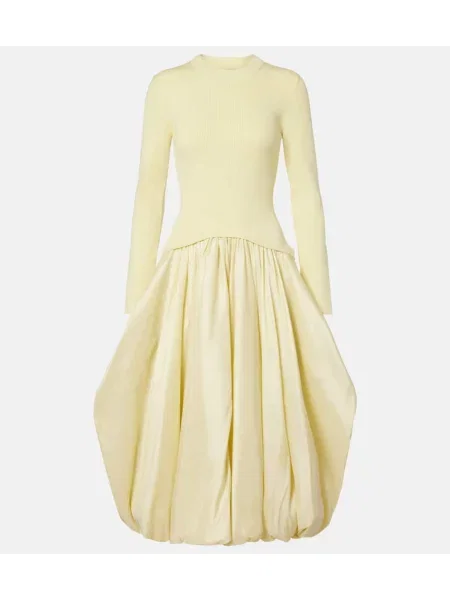 Sukienka midi Simkhai do kolan bez ramiączek garniturowa żółta
