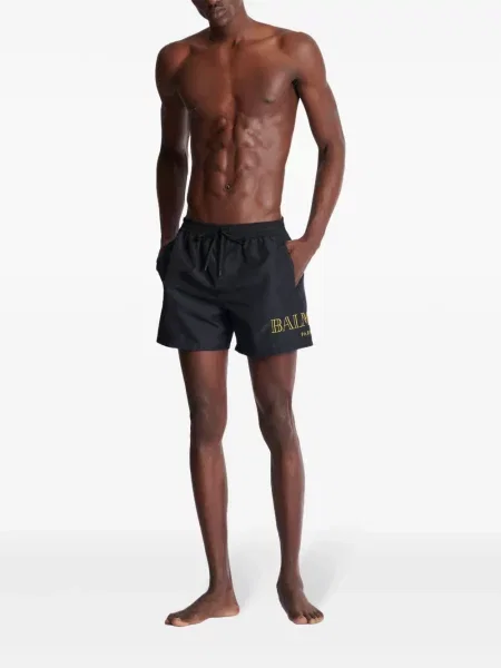 Παντελόνι κολύμβησης Balmain με κέντημα μπλε