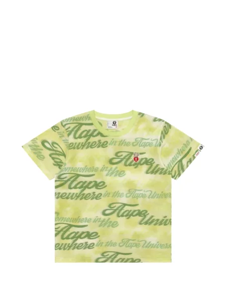 Tricou grafic Aape By A Bathing Ape cu imagine verde
