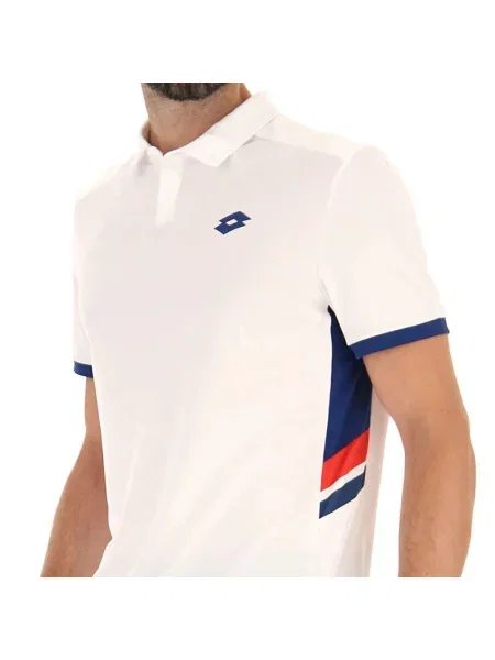 Koszulka tenisowa Lotto Squadra III Polo biała