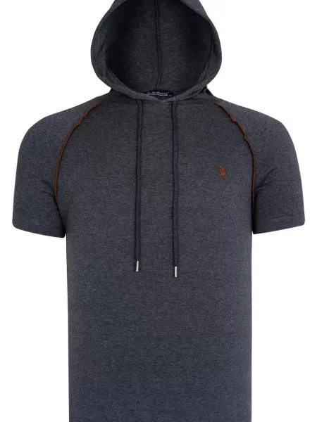 Tricou Dewberry fără toc cu glugă gri