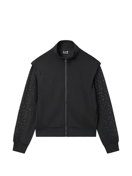 Stras hanorac cu fermoar Ea7 Emporio Armani negru