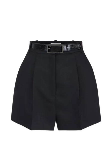 Cu centură pantaloni scurți Elisabetta Franchi de lână negru