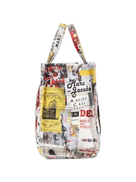 Geantă shopper Marc Jacobs din canvas alb