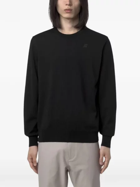 Pulover K-way cu decolteu rotund negru