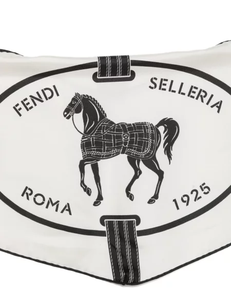 Fular Fendi cu imagine alb
