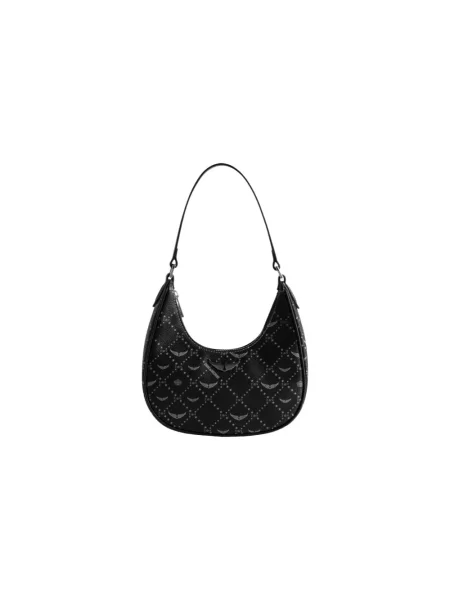 Zadig&Voltaire torebka hobo z imitacji skóry czarna