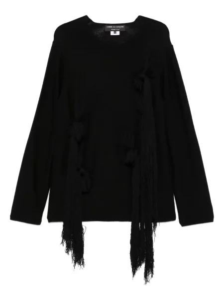 Pulover Comme Des Garcons Homme Plus cu decolteu rotund negru