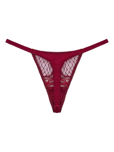 Chiloți tanga Fleur Of England de mătase roșu