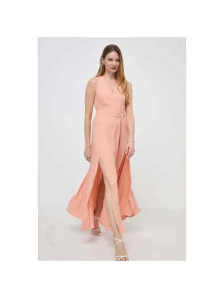Sukienka maxi Twinset pomarańczowa