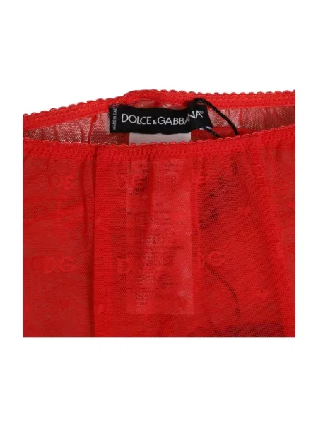 Spodnie Dolce And Gabbana koronkowe czerwone