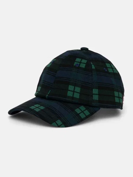Шапка с козирка adidas Originals тъмносиньо с десен зелено