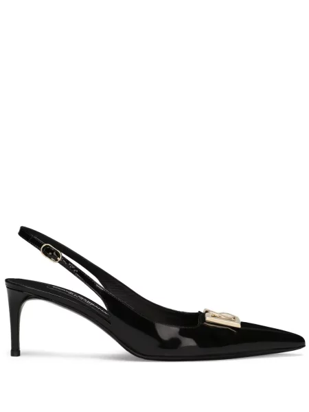 Pantofi cu toc Dolce & Gabbana slingback negru