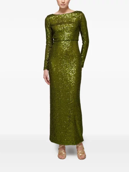 Rochie maxi Catalina cu paiete verde