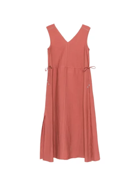 Maxi rochie maxi Peserico cu decolteu în V de costum roșu