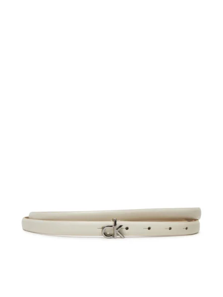 Calvin Klein de Damă Ck Buckle Skinny Belt alb