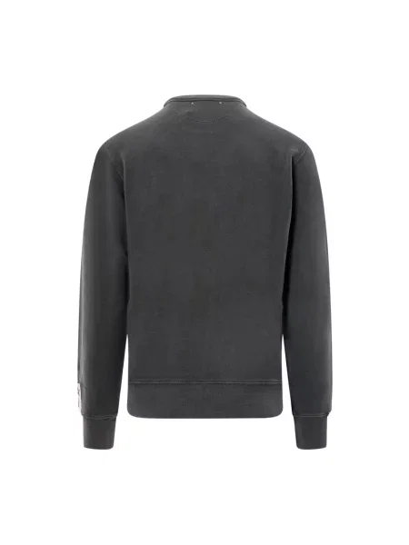 Bluza Golden Goose z logo z dekoltem w serek z dżerseju szara