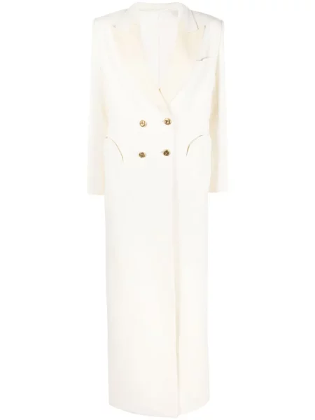 Maksi płaszcz Blazé Milano dwurzędowy biały
