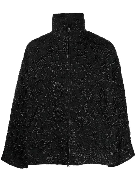 Geacă Valentino cu model floral din jacard negru