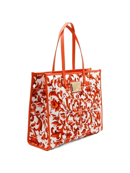 Shopper táska Dolce & Gabbana nyomtatás narancsszínű