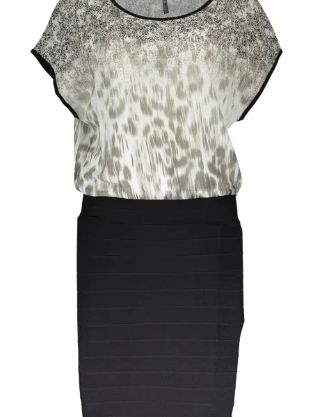 Rochie din denim Guess Jeans scurtă de costum negru