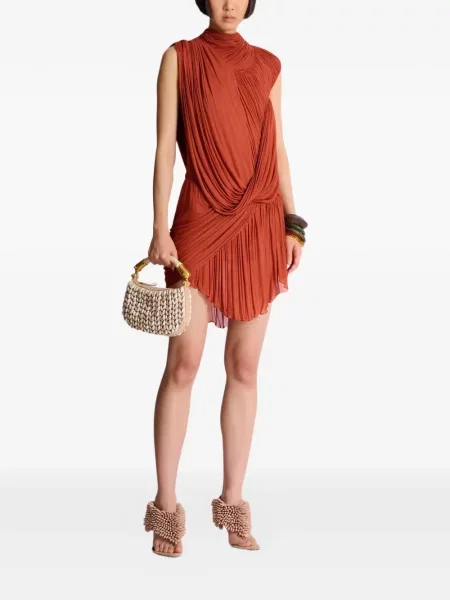 Rochie Balmain drapată roșu