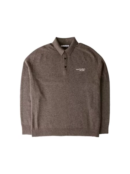 Sweter Acne Studios wełniany brązowy