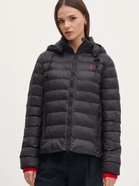 Pikowana kurtka puchowa Polo Ralph Lauren czarna