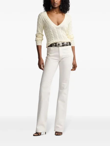 Šilkinis megztinis Ralph Lauren Collection balta