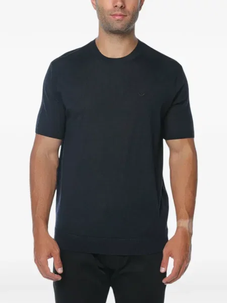 Pulover Emporio Armani de lână albastru