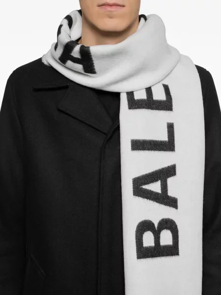 Fular Balenciaga cu autograf alb