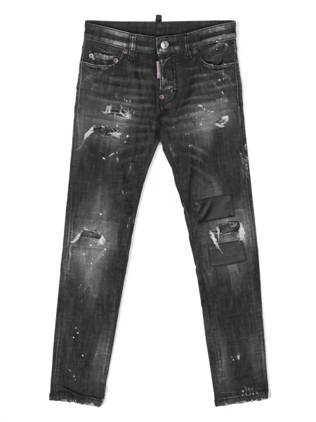 Jeansy dziecięce Dsquared2 czarne