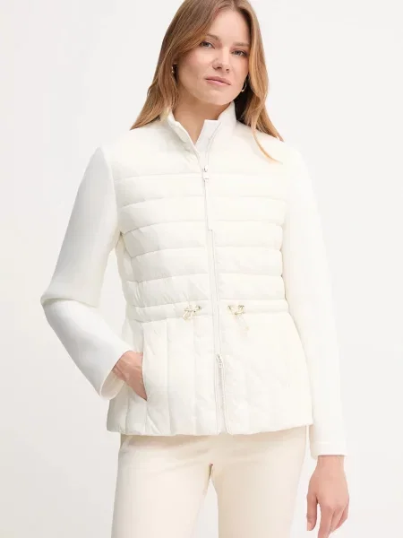 Kurtka pikowana z dodatkiem i stójką model ‘Ondine’ Joop! biała