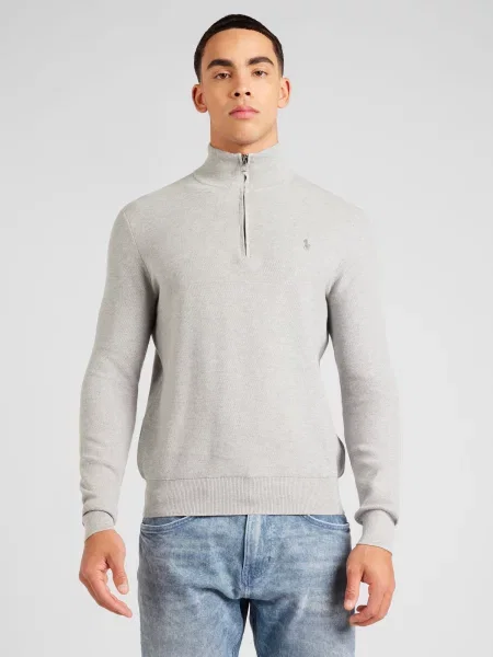 Polo Ralph Lauren Bombažen pulover siva